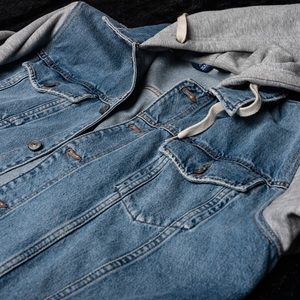 Denim jacket hoodie